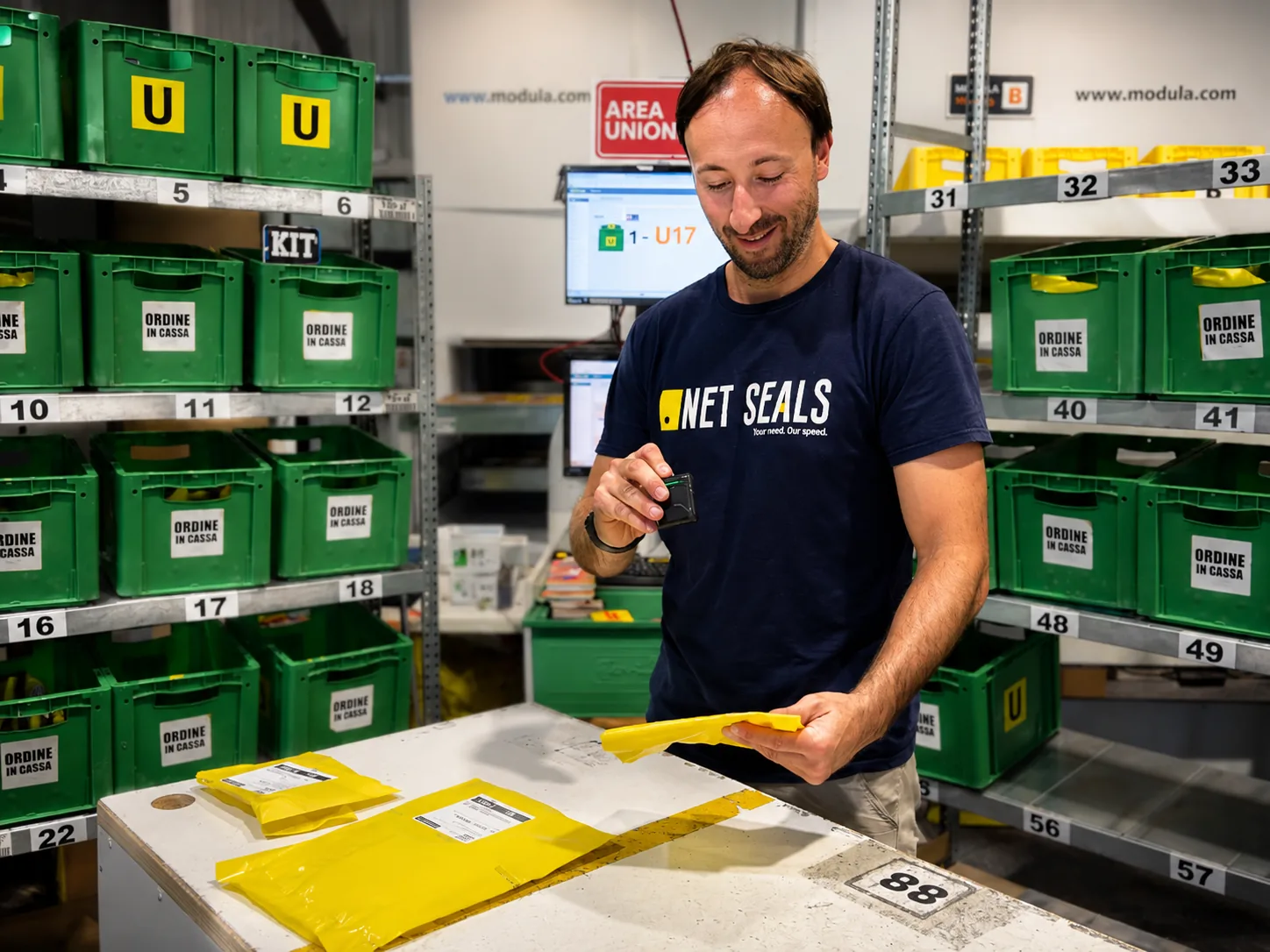Postazione di lavoro e controllo ordini Net Seals